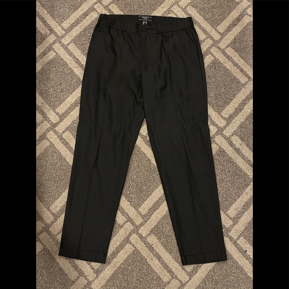 Black cuffed high pants